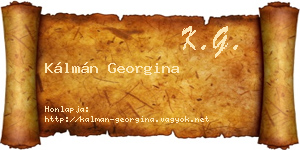 Kálmán Georgina névjegykártya