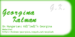 georgina kalman business card